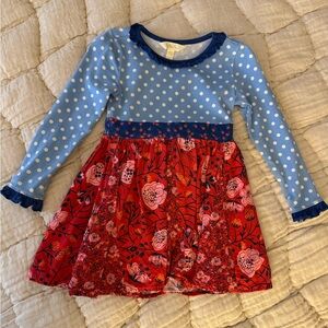 Matilda Jane Blue and Red Kids Dress